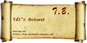 Tér Botond névjegykártya