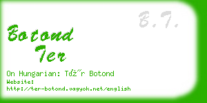 botond ter business card